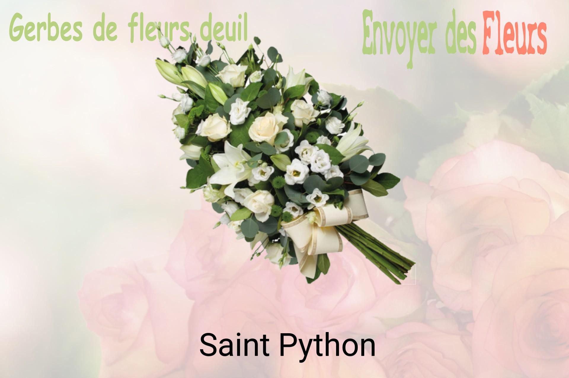 Gerbe de fleurs de deuil livrée à Saint-Python